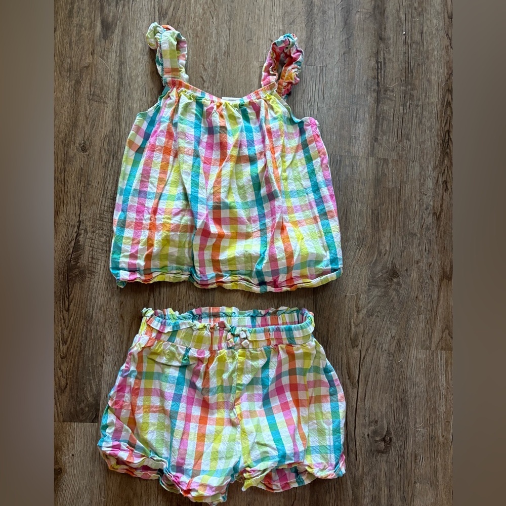 Colorful Plaid Kids Matching Set